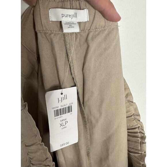 J. Jill Pure Women’s Capri Pants Size Petite Large PL Khaki Tan Beige NWT - Picture 3 of 6
